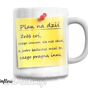 kubek motywujący - plan dnia, motto, prezent