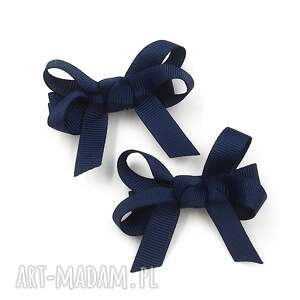 do kokardki Luna granatowe, spinki do włosów