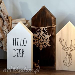 handmade pomysły na prezenty pod choinkę domki z drewna