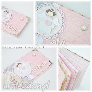 handmade scrapbooking albumy album na chrzest święty