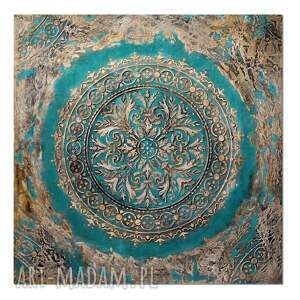 43 ręcznie malowany 3D do salonu, mandala obraz