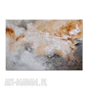fogbound, abstrakcja, nowoczesny obraz ręcznie malowany na płótnie