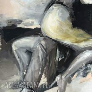 szpilki - 100x70cm, kobieta szkic, obrazy nad łóżko sypialni