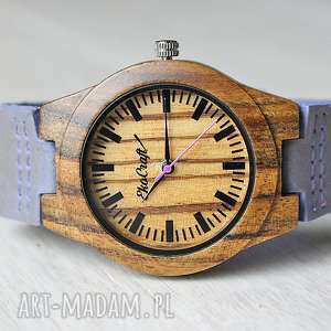 drewniany damski zegarek phaesant lawenda lekki elegancki, ekologiczny