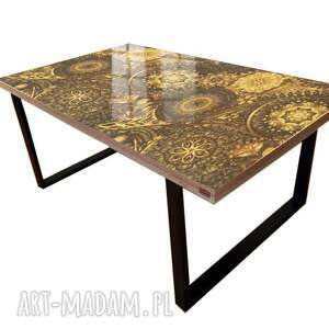 handmade stoły charming mandala - nowoczesny stolik loft kawowy do salonu