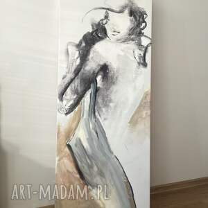 święta, chusta - 160x60cm kobieta duży obraz grafika, szkic