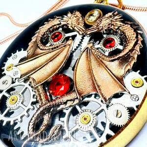 drobinyczasu wisior - dragon love smocza miłość, smok