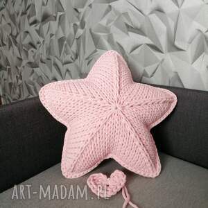 ręcznie wykonane poduszki poduszka gwiazda ze sznurka bawełnianego 40cm