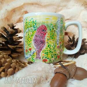 Prezent Kubek makolągwy brzozy w pejzażu ręcznie malowany 270 ml