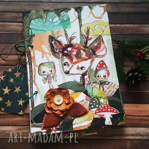 pamiętnik/ notes/ bambi, jelonek, las, prezent