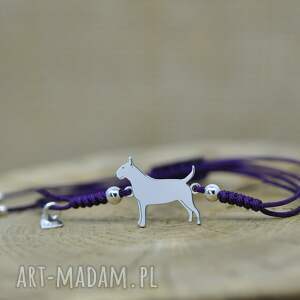 Bullterier - bransoletka z psem - srebro 925, terrier, bullterrier
