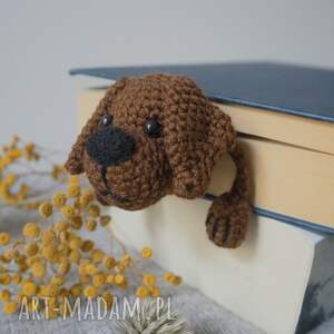 zakładka do książki czekoladowy labrador, piesek czytelnika, psiary