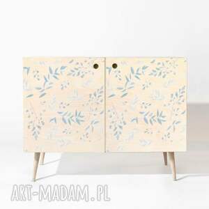 handmade dekoracje komoda "credenza double" w stylu mid century/prl ze sklejki - blue