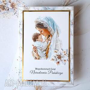 kartka świąteczna z maryją i dzieciątkiem jezus ii święta