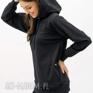 bluza z kapturem - seher czarna, fit