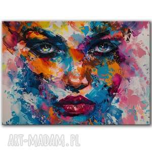 obraz na płótnie - 100x70 cm kolorowy portret 1 0576