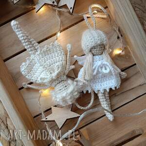 szydełkowe aniołki na choinkę aniołek, święta