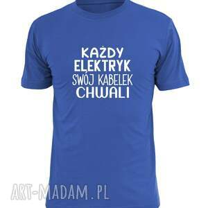 handmade upominki święta koszulka z nadrukiem dla elektryka, prezent najlepszy elektryk