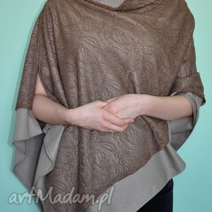 handmade poncho ponczo z koronką