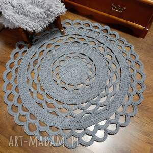 dywan okrągły ze sznurka bawełnianego 100cm do salonu