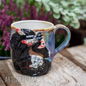 ręcznie wykonane ceramika handmade kubek z koniem - indian summer - 360 ml srokacz