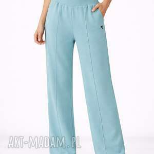 spodnie damskie - mila niebieski z kantką