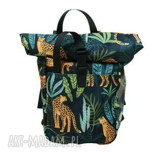 plecak lotniczy gepardy wzór, vegan, print, pod choinkę prezent