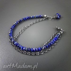 handmade bransoletka z oponek lapis lazuli