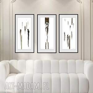 Tryptyk Obecność - grafiki o wymiarach 3 x (30cm x 70cm)