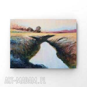 pejzaż - praca pastelami suchymi, rysunek