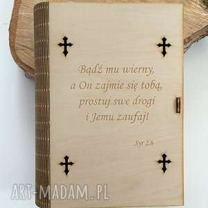 fabryqaprzytulanek drewniane pudełko na pismo święte, drewniane, etui