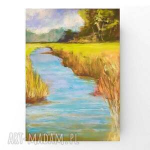 wrzesień - praca formatu 24/18 cm, rysunek, pejzaż pastele suche