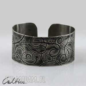 handmade zawijasy - metalowa bransoletka 151001-05