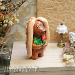 jamnik hot dog pies figurka, fast food zabawny prezent, prezent dla miłośnika