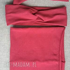 rękawiczki komin, opaska i mitenki zestaw handmade, sama uszyłam