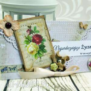 ręcznie wykonane scrapbooking kartki kartka uniwersalna - róże