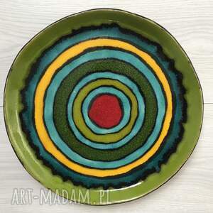 talerz z dobrą energią patera ceramiczna ozdobna ceramika artystyczna