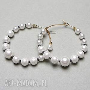 alloys collection - wianki pearls vol 2 kolczyki perły seashell, stal