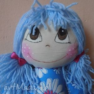 gabrysia z niebieskiej sukience, lalka przytulanka maskotka doll