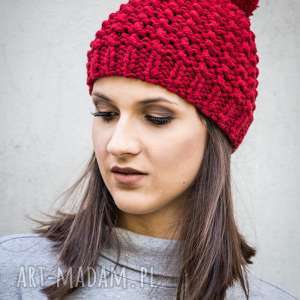 handmade z pomponem - Czapki
