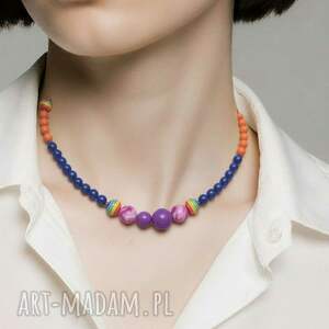 naszyjnik obroża kolorowe koraliki boks z1, bo fr et fo