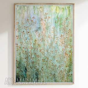 Oryginalna 30x40cm. Akwarela, łąka, ilustracja, trawy