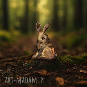 Prezent Broszka srebrna z zajączkiem brązowym