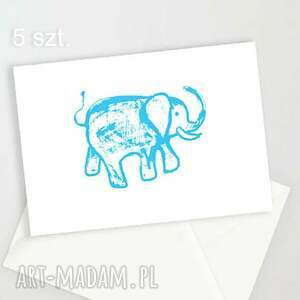 słoń kartki bez życzeń, słoń podziękowania dla gości, zaproszenia, kartki ze słoniem