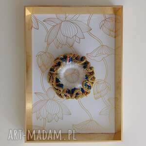 gumka do włosów scrunchie na szydełku frotka, ręcznie