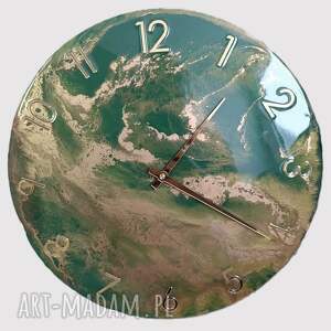 Prezent z żywicy epoksydowej, zegar - ścienny