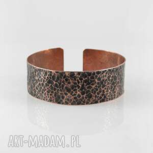 lawa - miedziana bransoleta 2100-19 iii minimalistyczna biżuteria, regulowana