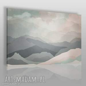 obraz na płótnie - wzgórza abstrakcja - 120x80 - VAKU DSGN dom obrazy