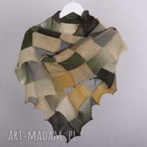 chusta w zieleniach dla kobiety, prezent niej, akcesorium