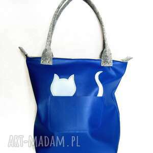 handmade na ramię blue straight & cat